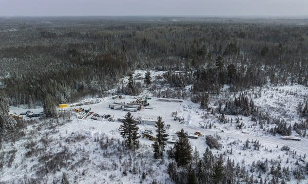 aerial view of helium drill site