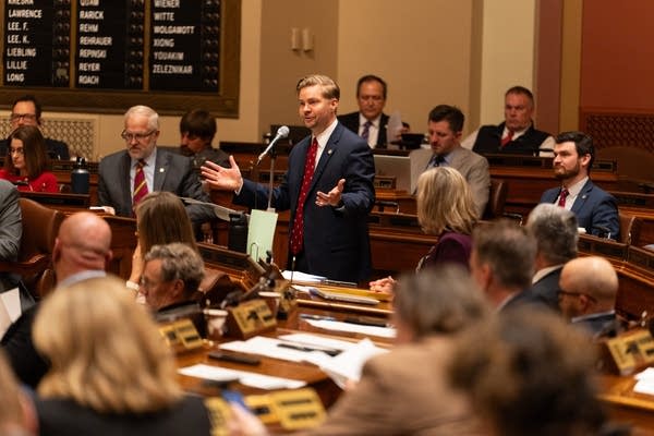 A man talks to a the house