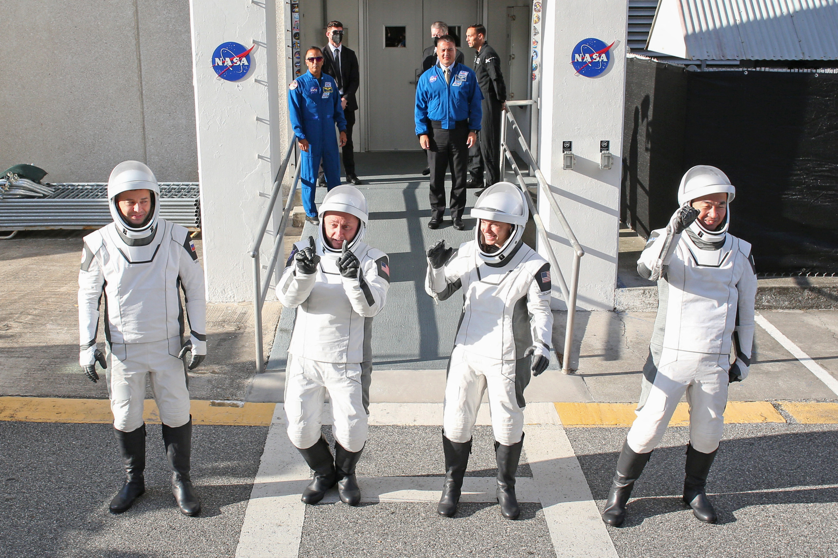 Astronauts in space suits