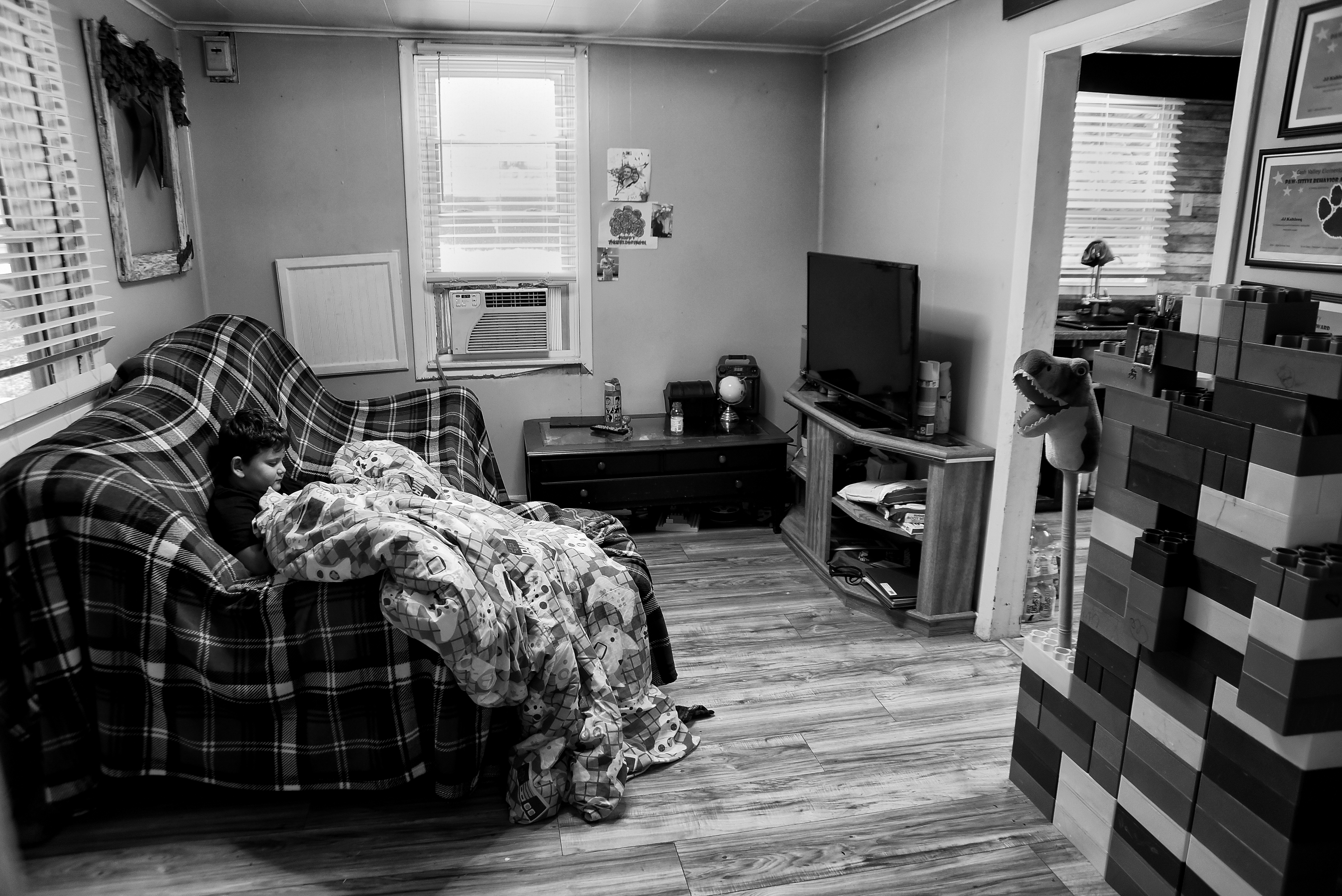 A family's living room.