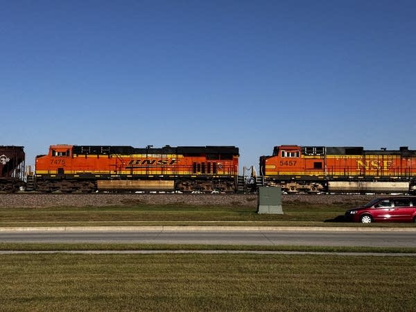 A train travels