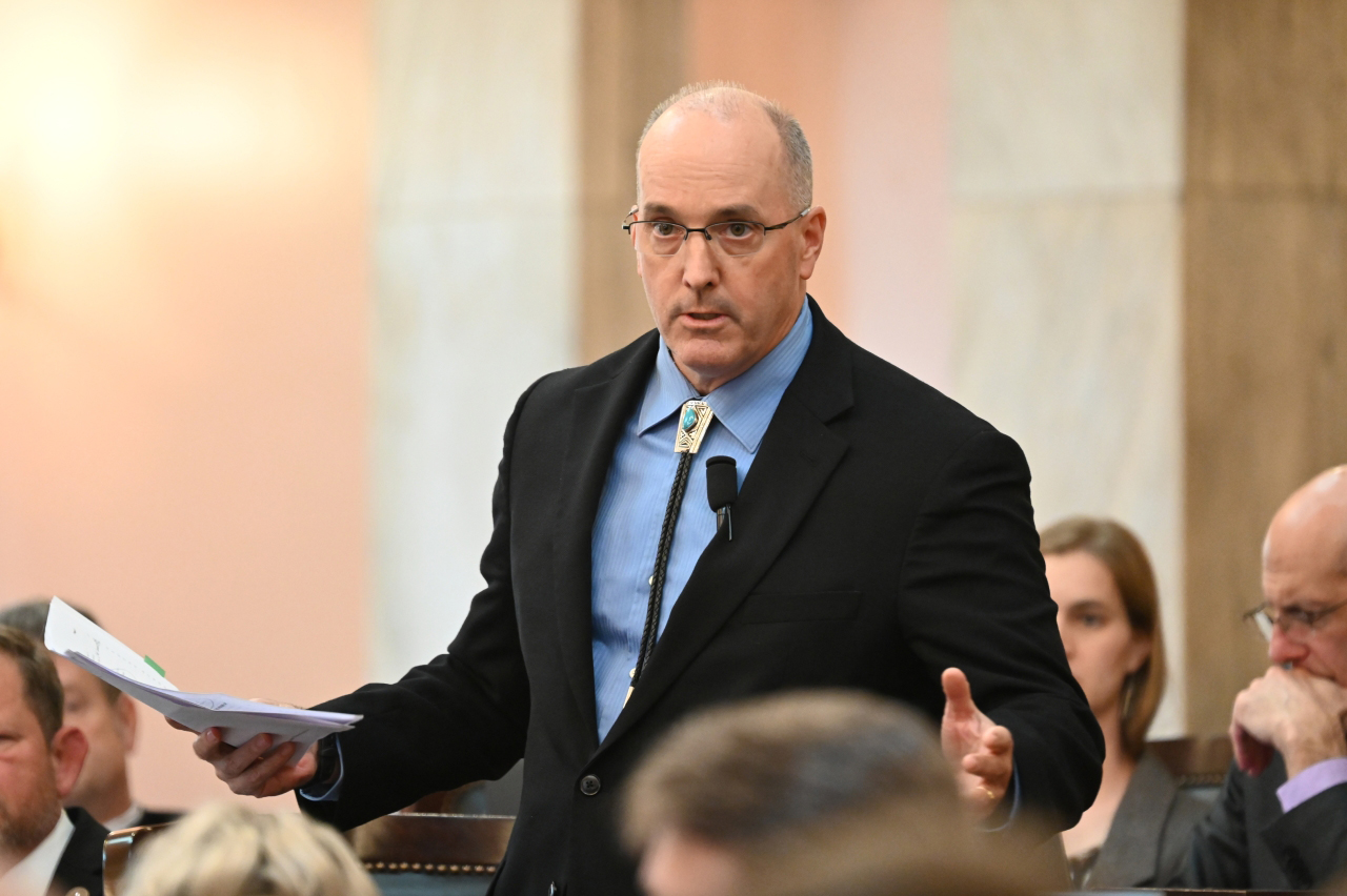 An Ohio State Representative speaks on the House floor.