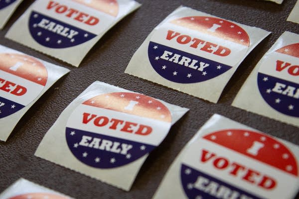 Stickers that read 